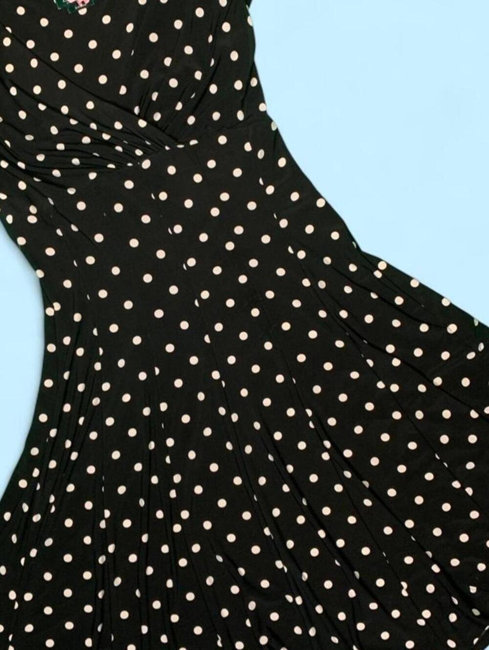 Lauren Ralph Lauren multi-paneled polka dot midi dress